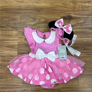 NWT Disney store Minnie Mouse pink polka dot 6 to 9 months